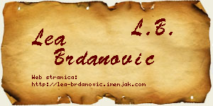 Lea Brdanović vizit kartica
